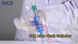 Κλειστός καθετήρας αναρρόφησης Auto-flushing 72H- Διπλός περιστρεφόμενος αγκώνας