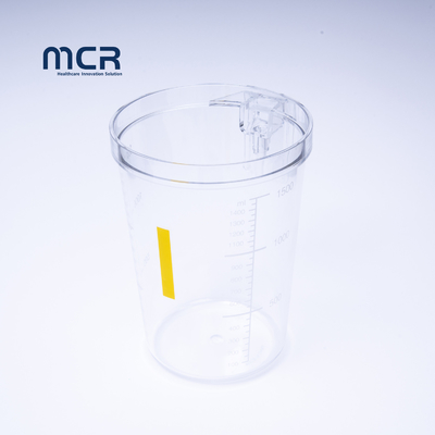Καλή τιμή. 1500 ml 2500 ml χωρητικότητα βάζο συλλογής αναρρόφησης για νοσοκομειακή γραμμική μηχανή αναρρόφησης σε απευθείας σύνδεση