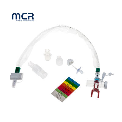 72 Hours Lockable Thumb Valve Closed Suction Catheter with Double Swivel Connector for Ventilation